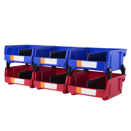 Plastic Storage Bin, (11-Inch x 11-Inch x 5-Inch), Hanging Stackable