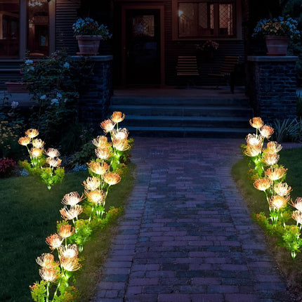 4 Pack Solar Garden Lights Outdoor, Solar Flower Lights for Yard with