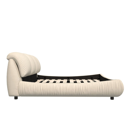 King Size Luxury Upholstered Platform Bed with Oversized Padded