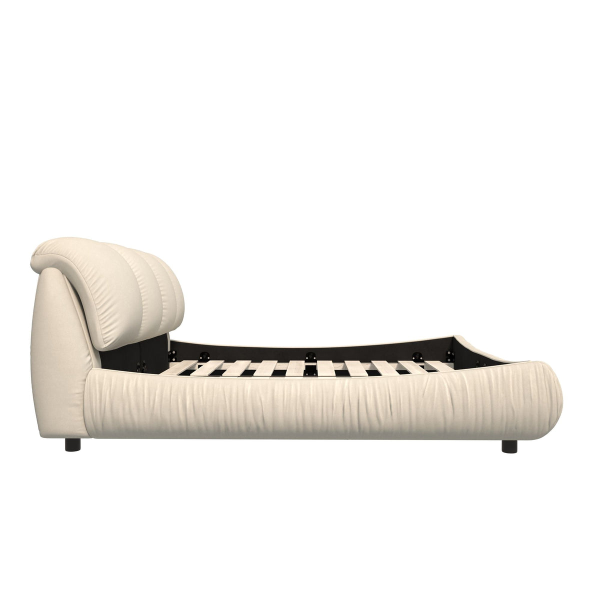 King Size Luxury Upholstered Platform Bed with Oversized Padded