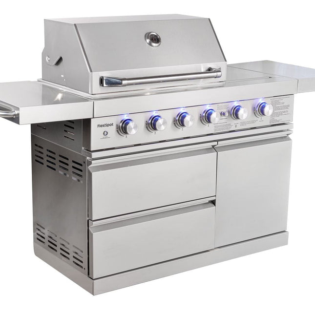 6-Burner 304 Stainless Steel Outdoor BBQ Grill, Electronic Ignition