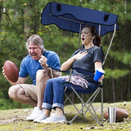Foldable Beach Canopy Chair Sun Protection Camping Lawn Canopy Chair