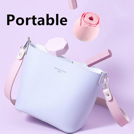 Discreet 10 Speed Personal Massage Rose Vibrator sucking Massager for