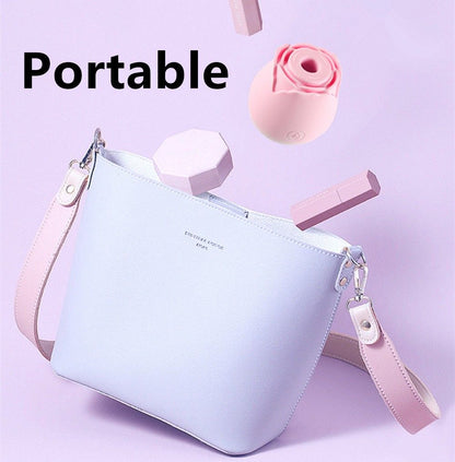 Discreet 10 Speed Personal Massage Rose Vibrator sucking Massager for