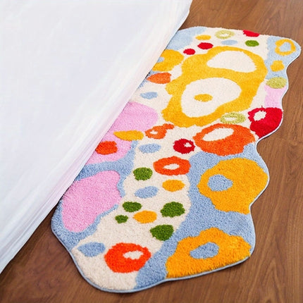 Colorful Cartoon Rugs, Colorful Flower Floor Mats, Cute and Beautiful