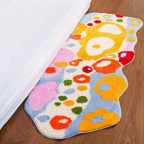 Colorful Cartoon Rugs, Colorful Flower Floor Mats, Cute and Beautiful