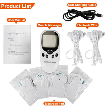 Electric Muscle Stimulator Dual Channels Pulse Massager Pain Relief