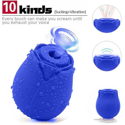 Discreet 10 Speed Personal Massage Rose Vibrator sucking Massager for