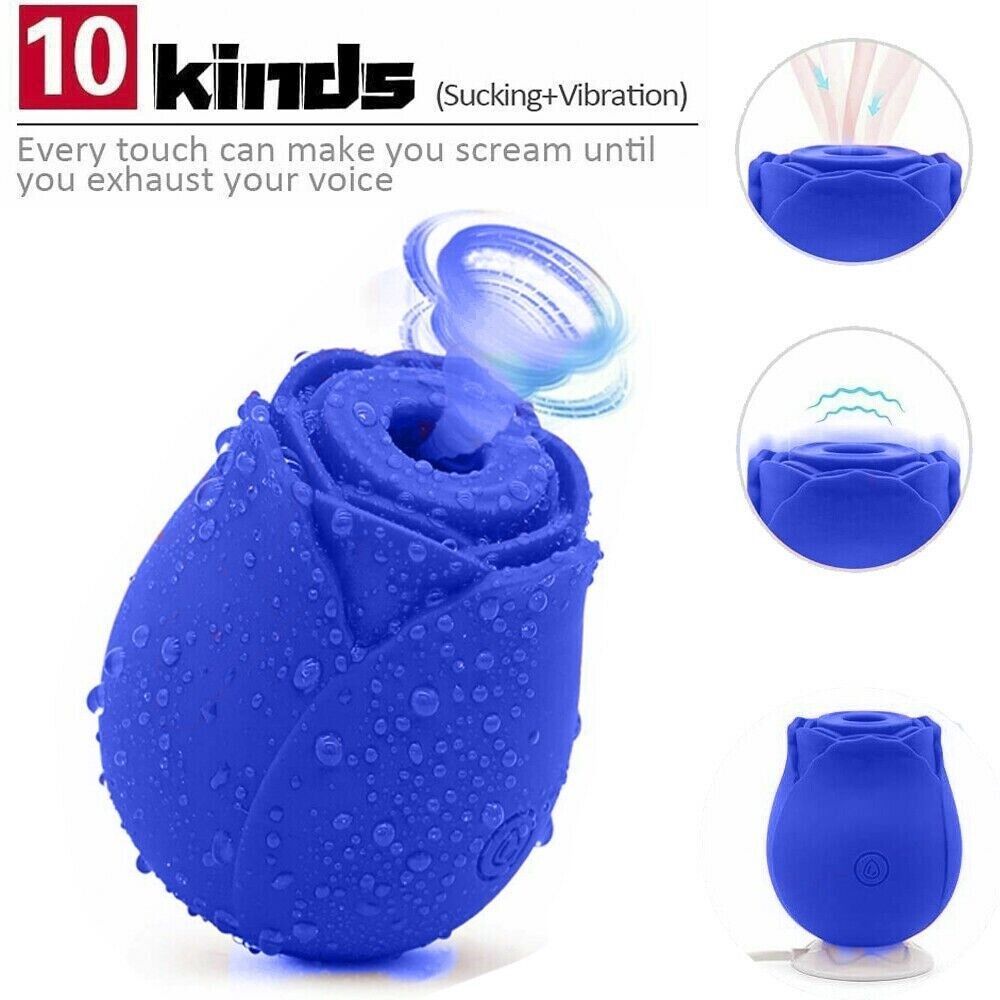Discreet 10 Speed Personal Massage Rose Vibrator sucking Massager for