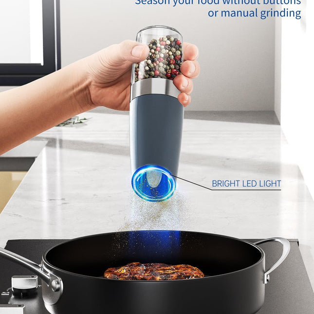 Gravity Electric Salt and Pepper Grinder Set Automatic Salt and Pepper