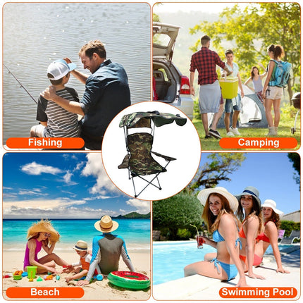 Foldable Beach Canopy Chair Sun Protection Camping Lawn Canopy Chair