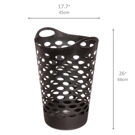 (2 pack) Flex Carrying Handles Laundry Hamper, Black