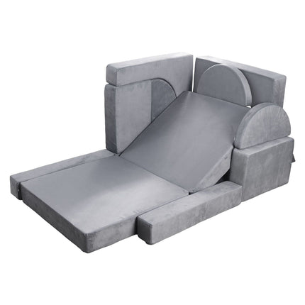 Modular Kids Play Couch, Sectional Toddler Sofa with Armrests, 28D
