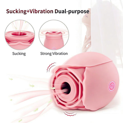 Discreet 10 Speed Personal Massage Rose Vibrator sucking Massager for