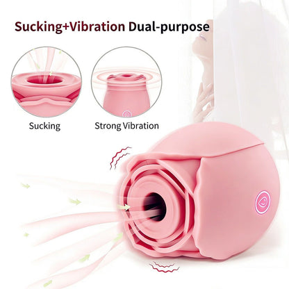 Discreet 10 Speed Personal Massage Rose Vibrator sucking Massager for