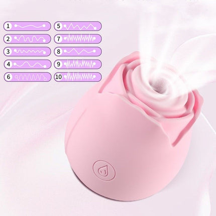 Discreet 10 Speed Personal Massage Rose Vibrator sucking Massager for