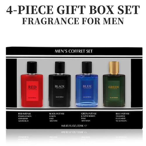 4-Piece Set, Men's Eau De Toilette Spray Gift Box, Long Lasting