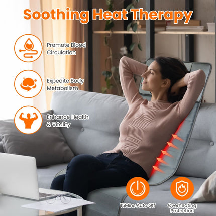 Full Body Electric Massage Mat with Heat Vibration Massage Pad Cushion