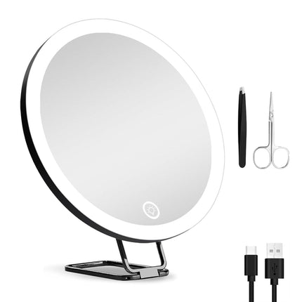 30X Magnifying Mirror With Light 3 Colors Dimmable Brightness Included