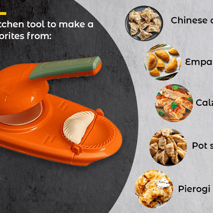 2-in-1 Manual Dough Press. Dumpling Empanada Pastries Maker