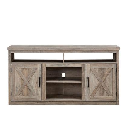 Farmhouse Barn door TV Media Stand Modern Entertainment Console for TV