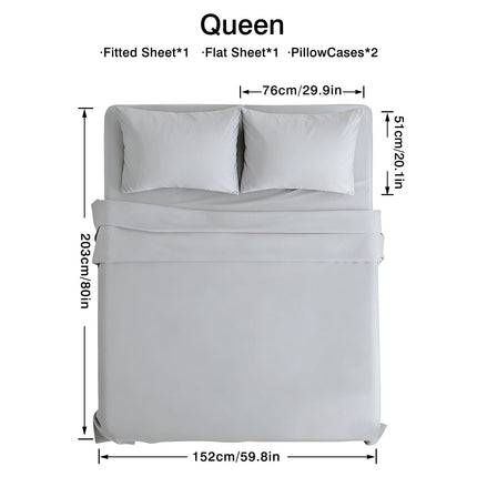 4-piece ultra-soft 85g bed sheet and pillowcase set. Soft and durable,