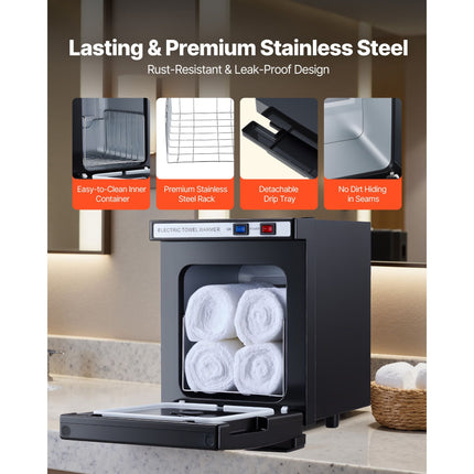 Hot Towel Warmer, 1.1 gal Small Towel Warmer Cabinet with Clip &