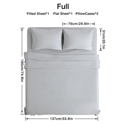 4-piece ultra-soft 85g bed sheet and pillowcase set. Soft and durable,
