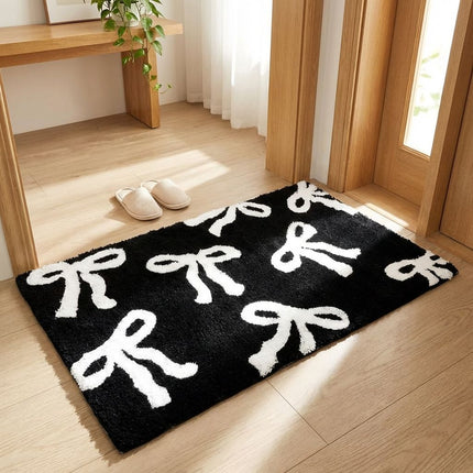 Bow Coquette Cute Bath Mat (20 X 32 Inch) – Non-Slip Absorbent