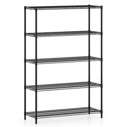 5-Tier Metal Storage Shelving Unit with V-Shaped Wire Rack