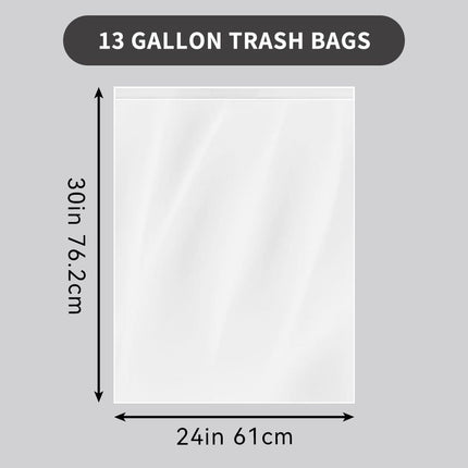 130 Bags 13 Gallon Expandable Heavy-Duty Plastic Multipurpose
