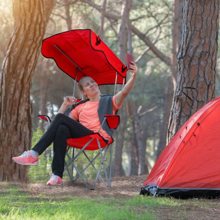 Foldable Beach Canopy Chair Sun Protection Camping Lawn Canopy Chair