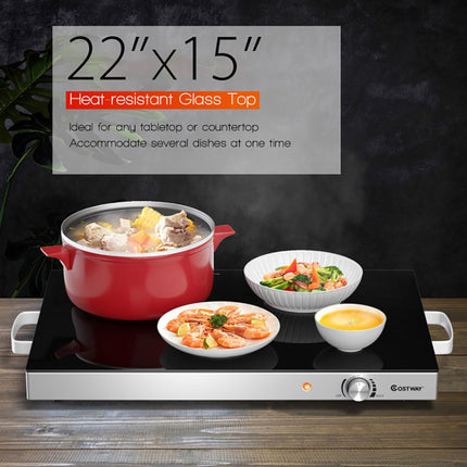 22 x 14 Inch Electric Warming Tray Hot Plate Dish Warmer with