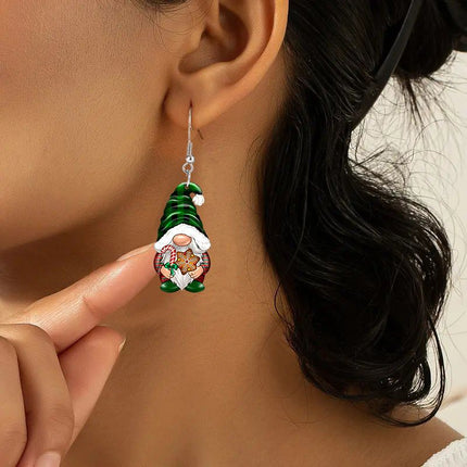 4Pairs Acrylic Earring Set Unique Fun Holiday Fashion Accessories