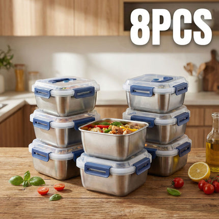 Yakimoto 2/4/6/8/10 PCS Extra-Large Stainless Steel Food Storage