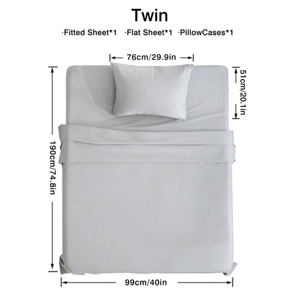 4-piece ultra-soft 85g bed sheet and pillowcase set. Soft and durable,