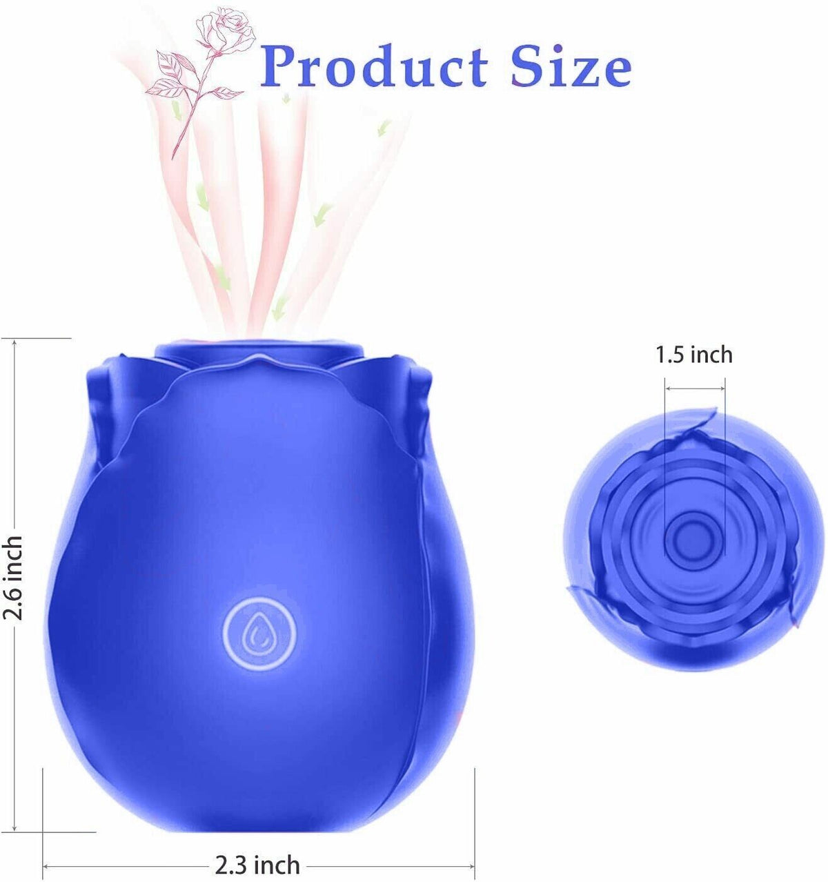 Discreet 10 Speed Personal Massage Rose Vibrator sucking Massager for