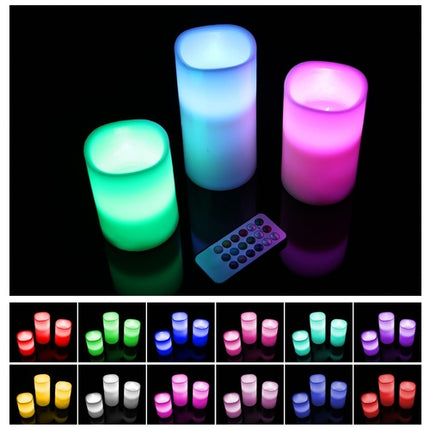12 Color Flameless Candles - Flickering LED Candles with Remote & Auto