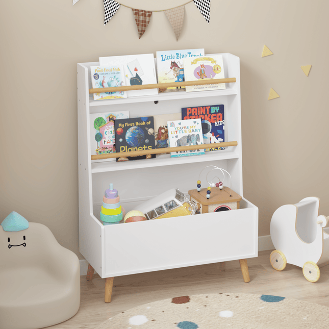 Kids Bookshelf, Book and Magazine Rack, Book Organizer, toy Storage