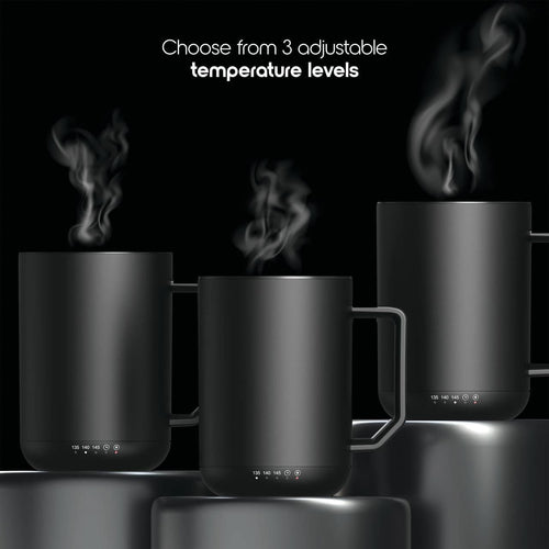 12oz. Stainless Steel Self Heating Coffee Mug with Lid, 3.5" x 3.5" x