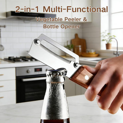 Multi-Functional Vegetable Peeler fo Kitchen: 2 in 1 Stainless Steel