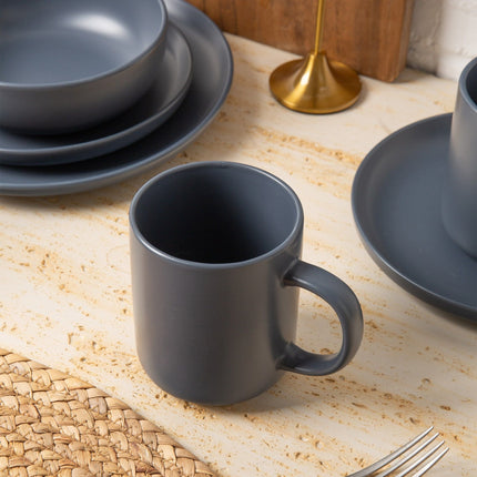 12-Piece Stoneware Dinnerware Sets with Mugs | Microwave & Dishwasher