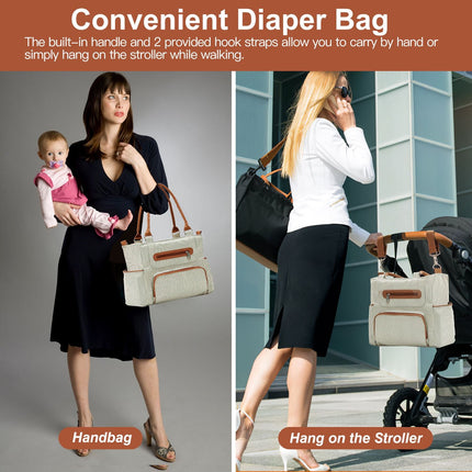 8Pcs Baby Nappy Diaper Bags Set for Mom Dad Mummy Handbags
