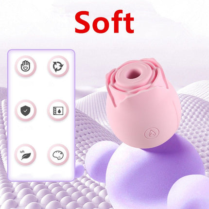 Discreet 10 Speed Personal Massage Rose Vibrator sucking Massager for