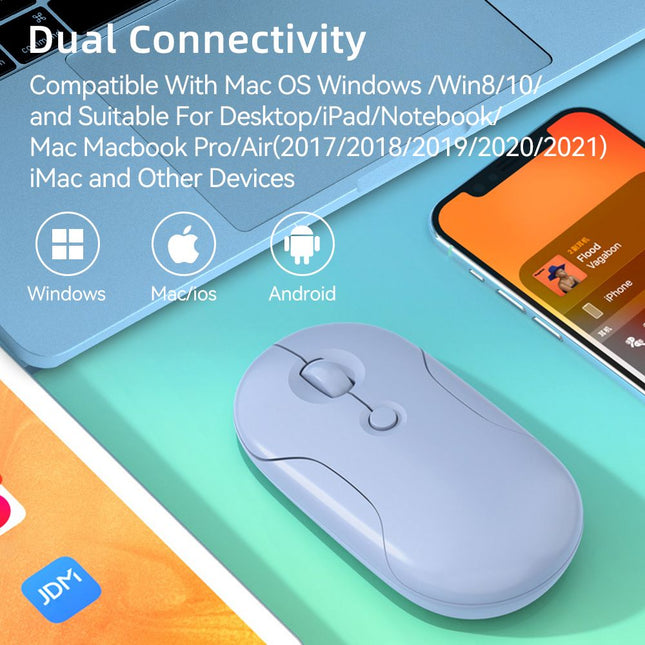Silent Bluetooth Mouse For iPad Samsung Lenovo Android Windows iOS