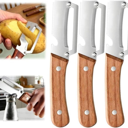 Multi-Functional Vegetable Peeler fo Kitchen: 2 in 1 Stainless Steel