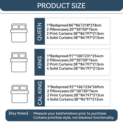 9-Piece Feather Print Bedding & Curtain Set (Queen/King/Cal King) -