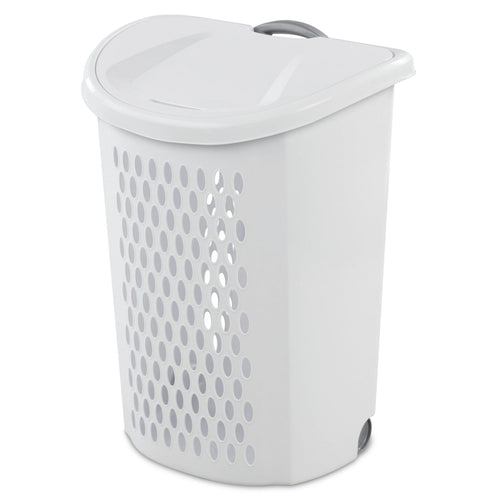 Wheeled Hamper, Plastic Laundry Hamper with Handle for Easy Transport,