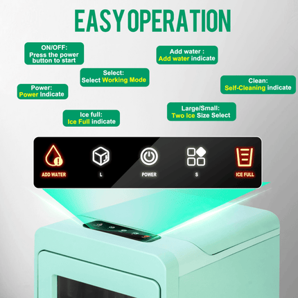 Automatic Ice Maker-50lbs/day capacity, 6-8 minute ice production, 9