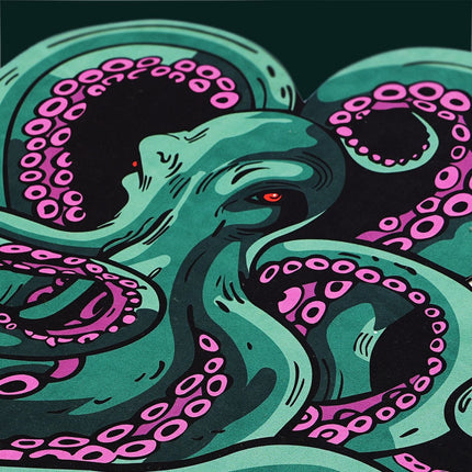 Octopus Bathroom Rug Non-Slip Mat -, Microfiber Absorbent Octopus Rug